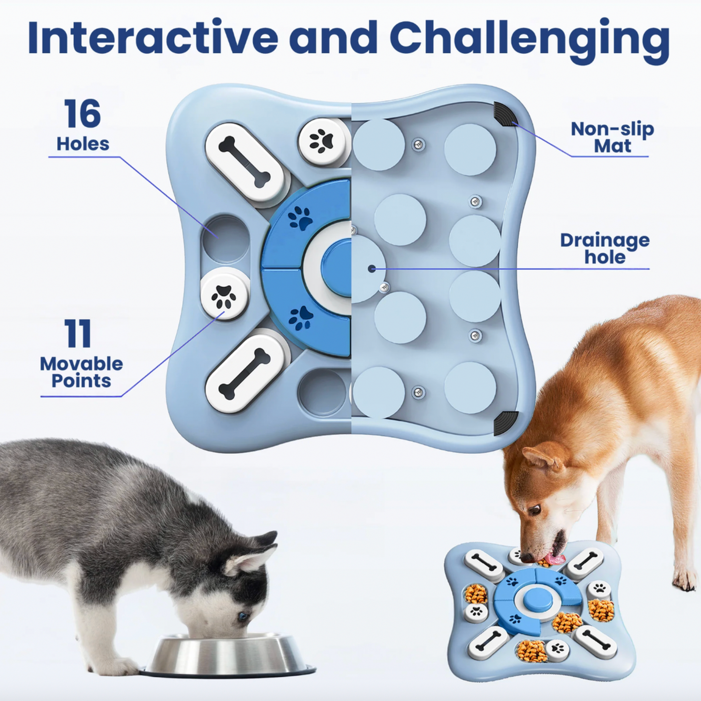 Interactive Treat Dispensing Puzzle Dog Toy