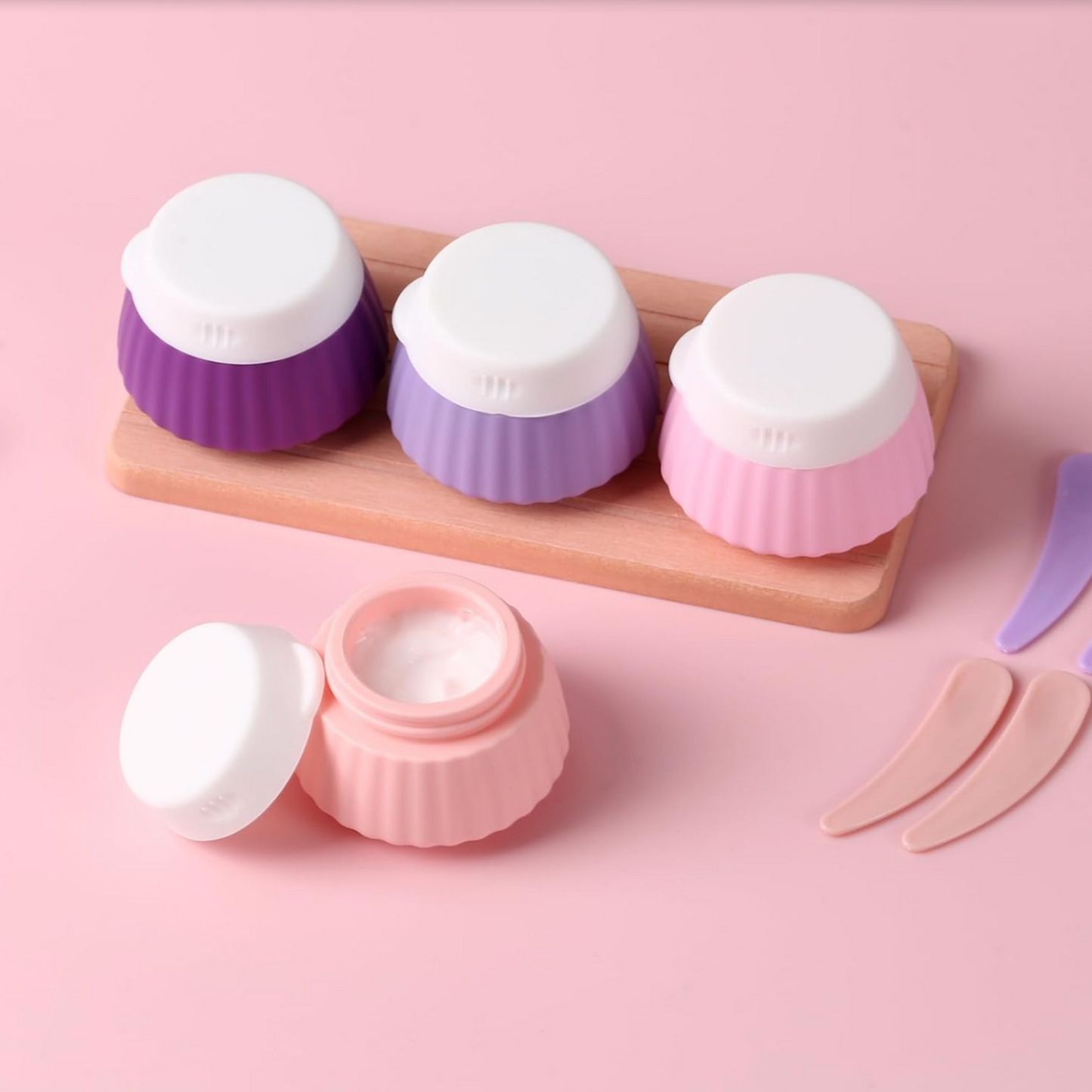 Silicone Travel Jar Set with Labels - 10 Piece Set