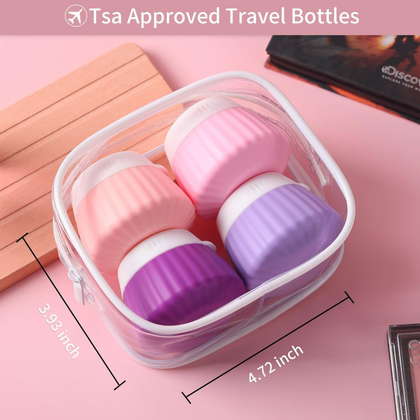 Silicone Travel Jar Set with Labels - 10 Piece Set