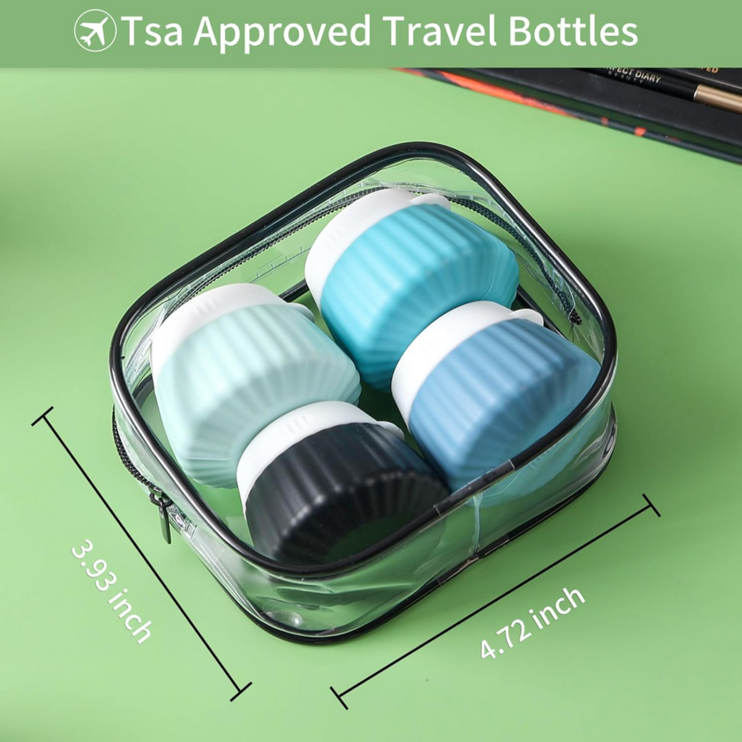 Silicone Travel Jar Set with Labels - 10 Piece Set