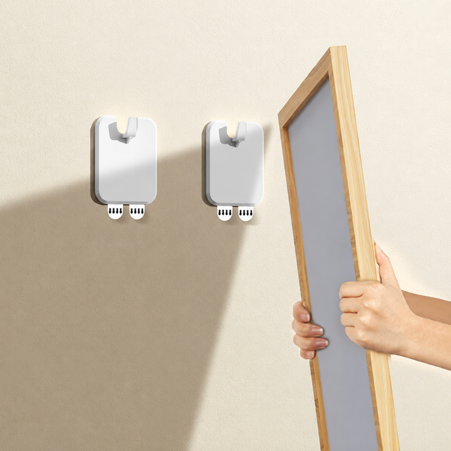 Set of 2 No-Drill Adhesive Wall Hanging Hooks