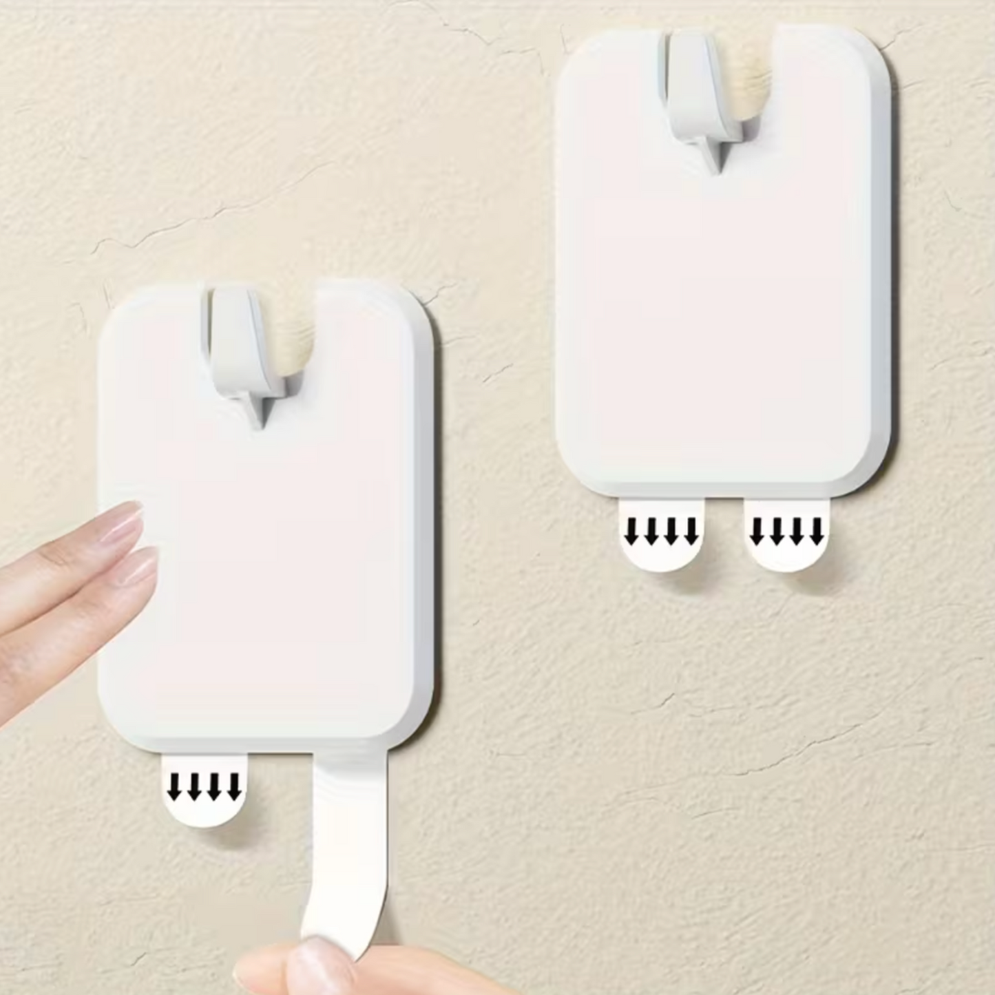 Set of 2 No-Drill Adhesive Wall Hanging Hooks