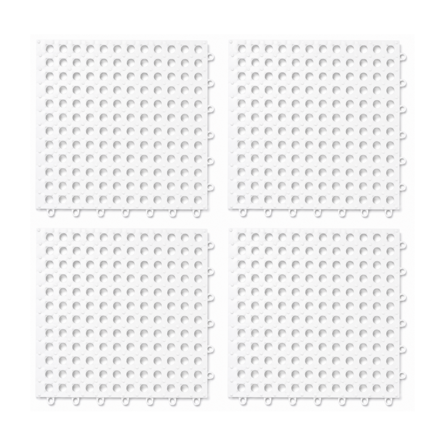 Anti-Slip Interlocking Shower Mat Tiles - 4 Pack