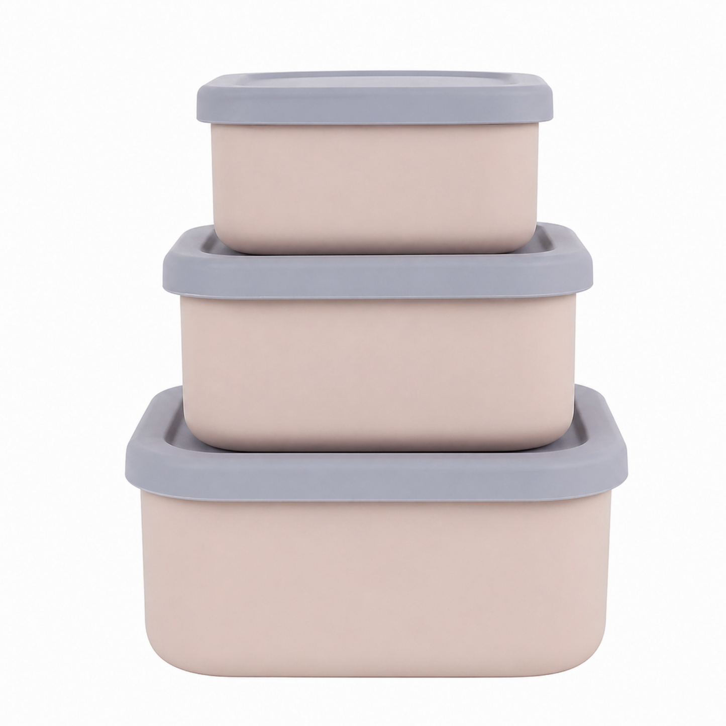 3-Piece Stackable Silicone Food Storage Container Set