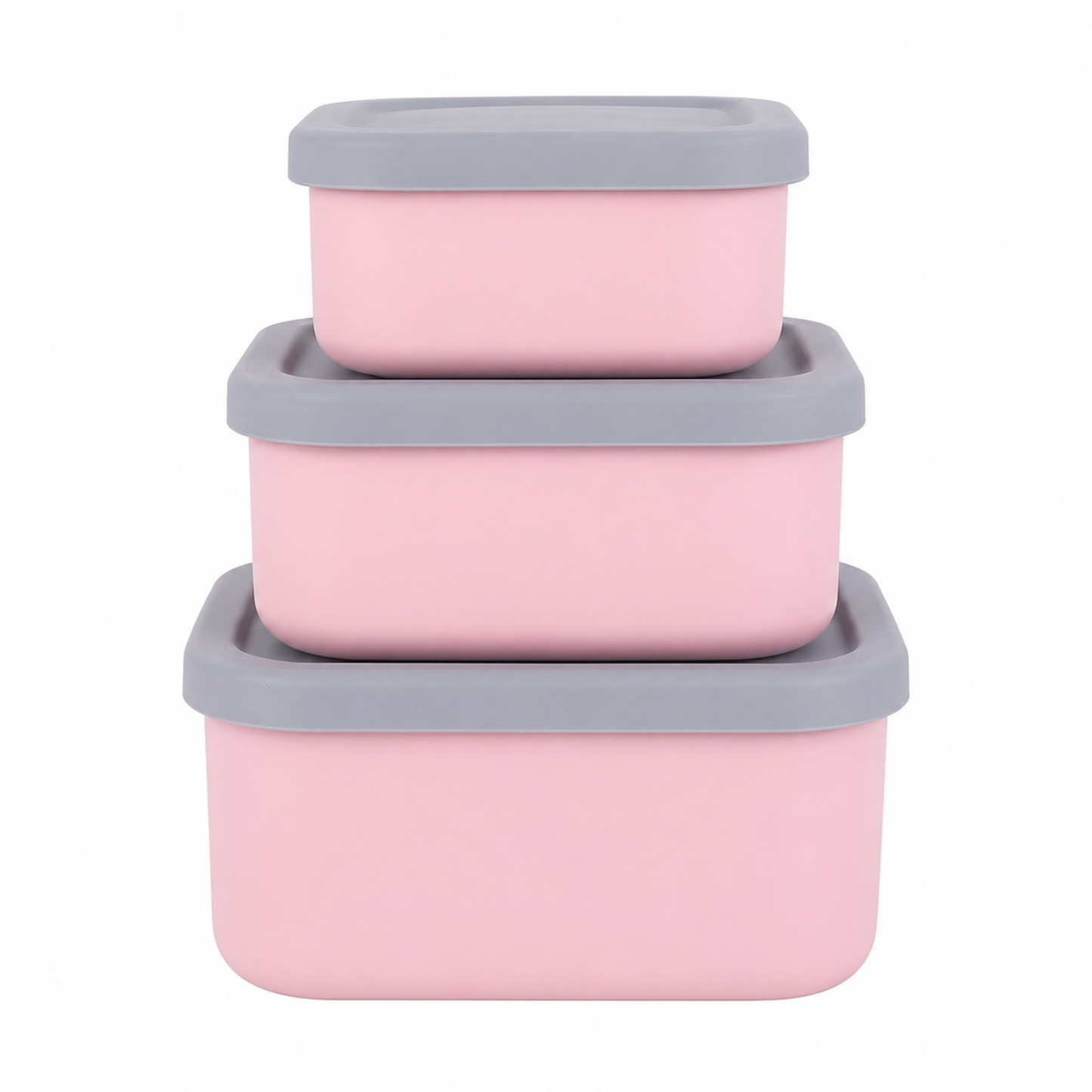 3-Piece Stackable Silicone Food Storage Container Set