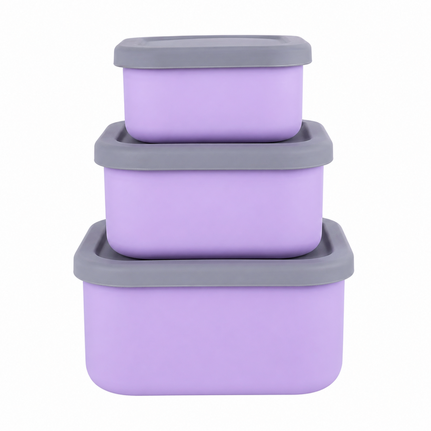 3-Piece Stackable Silicone Food Storage Container Set