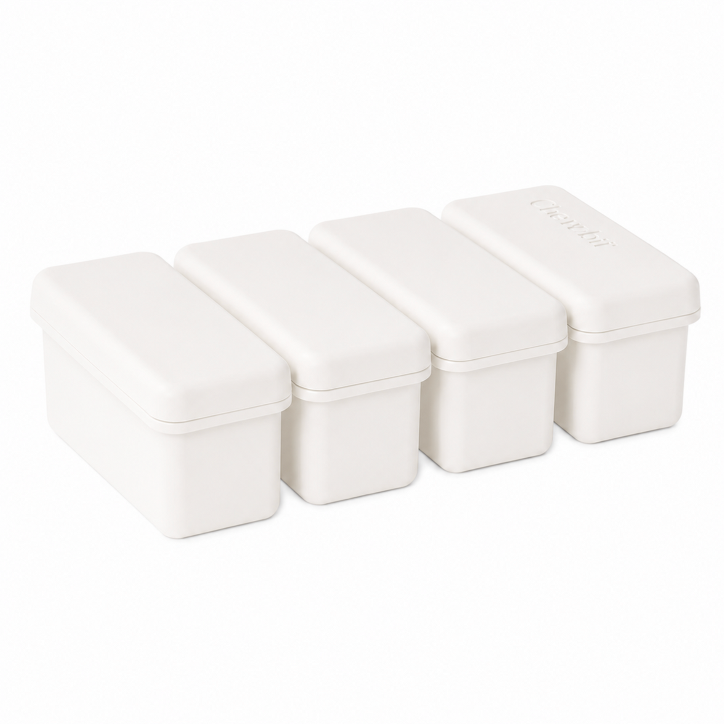4-Compartment Silicone Ice-Bar Tray with Lid
