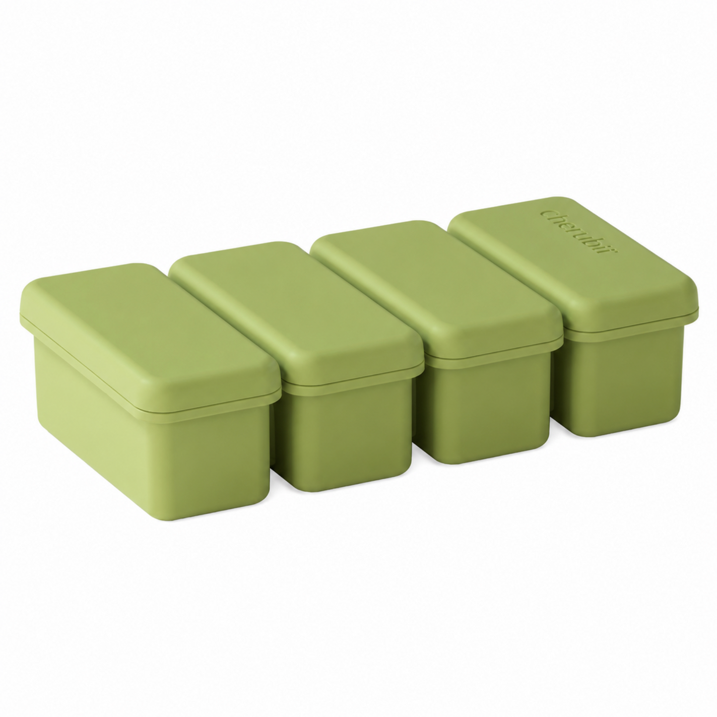 4-Compartment Silicone Ice-Bar Tray with Lid