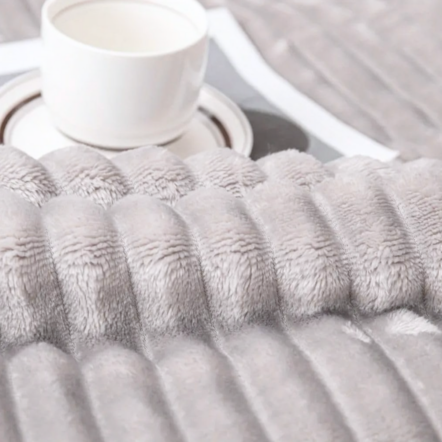Studio House Ultra Plush Ribbed Blanket for Bed & Couch - 230 x 200cm