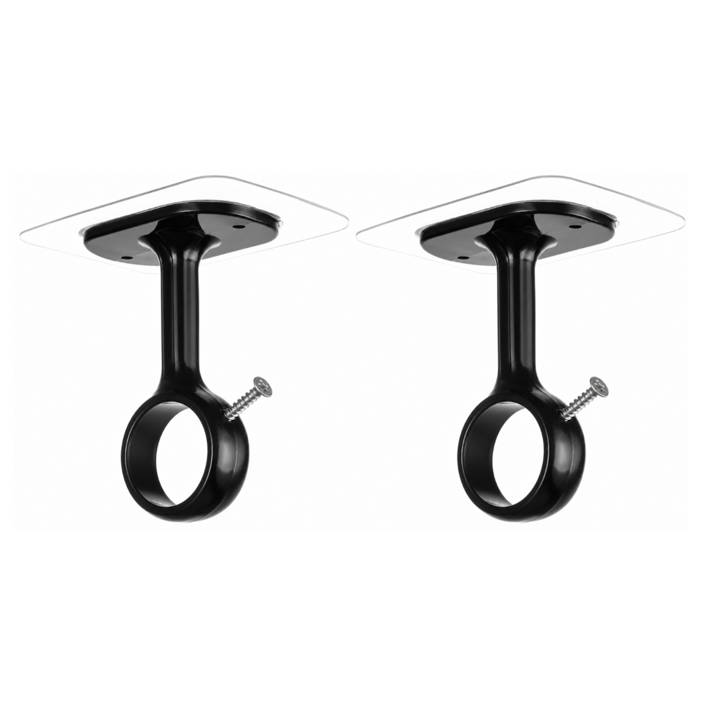 Self-Adhesive Ceiling Curtain Rod Hooks - 2 Pack
