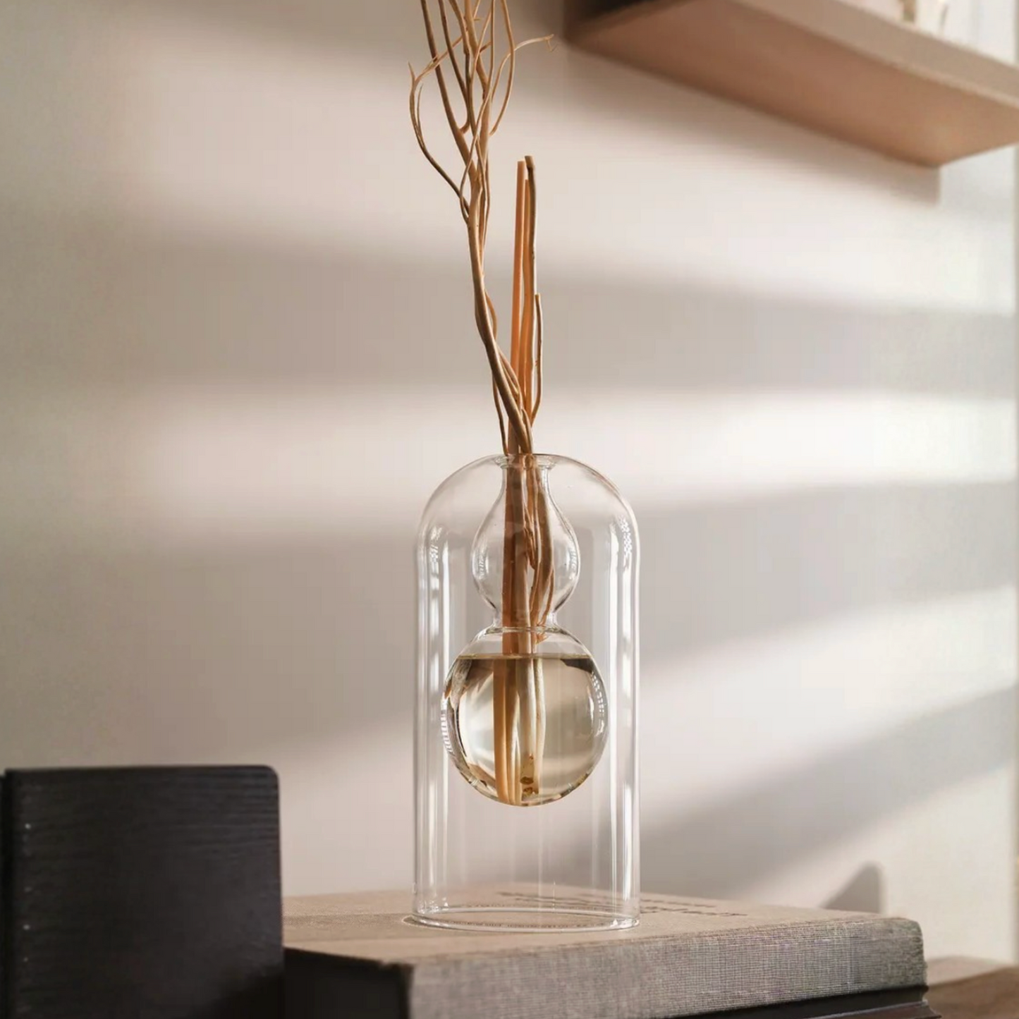 150ml Double-Walled Glass Aroma Diffuser with Reed Sticks