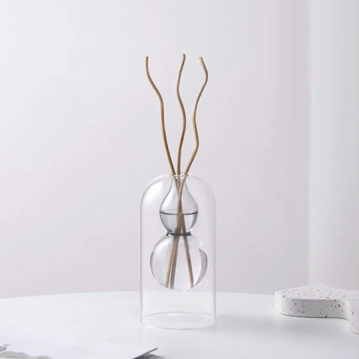 150ml Double-Walled Glass Aroma Diffuser with Reed Sticks