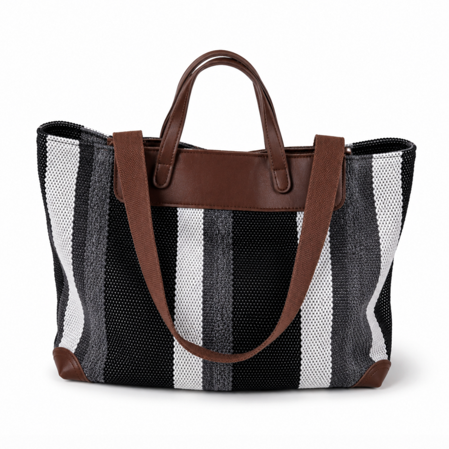 Striped Daily Tote Handbag