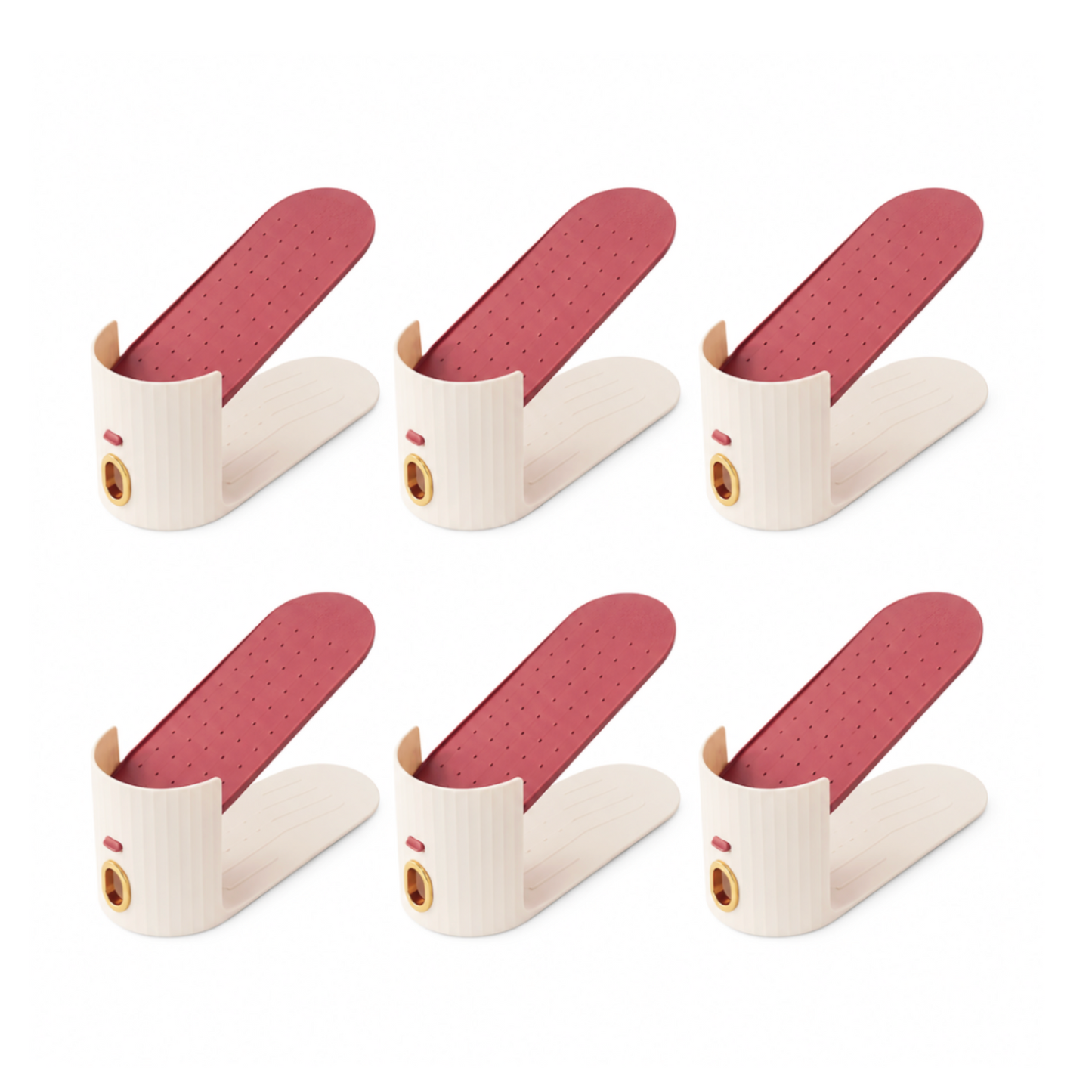 Set of 6 Adjustable Shoe Organisers
