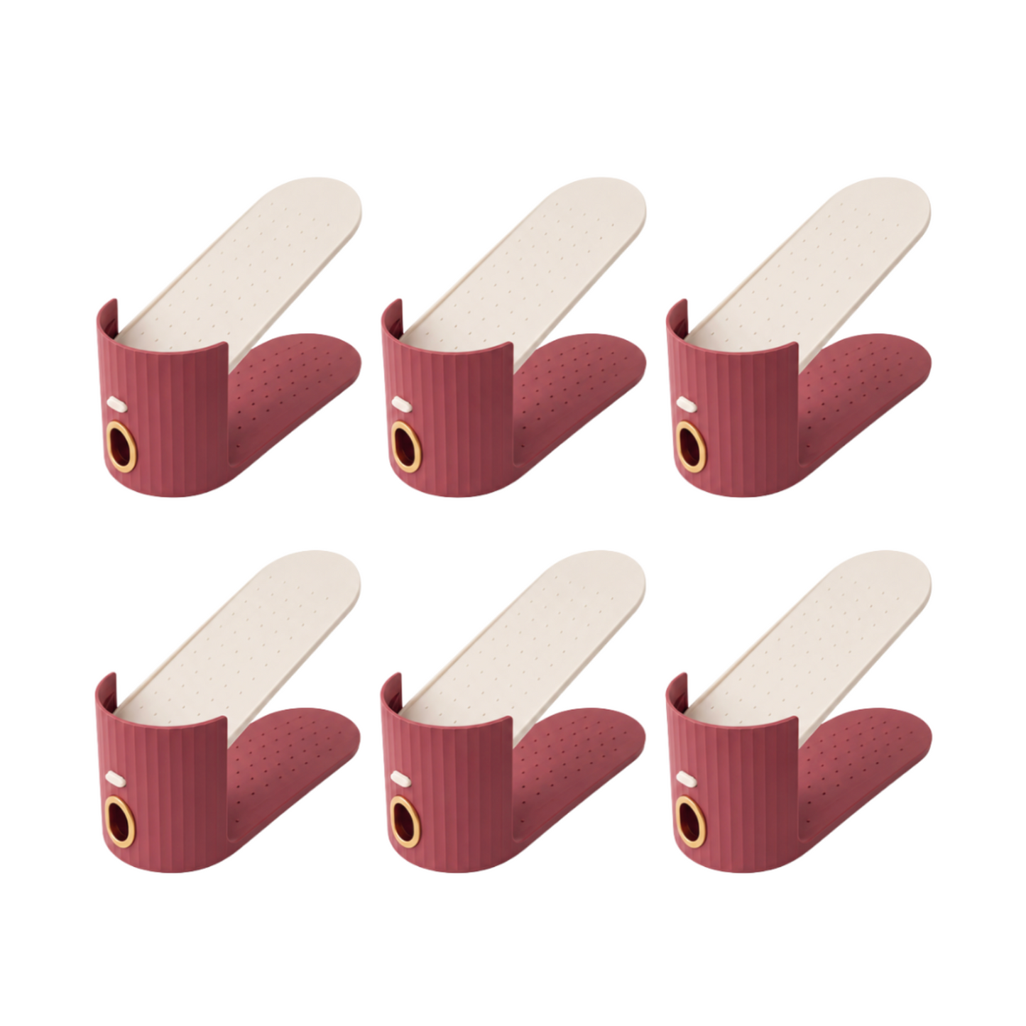 Set of 6 Adjustable Shoe Organisers
