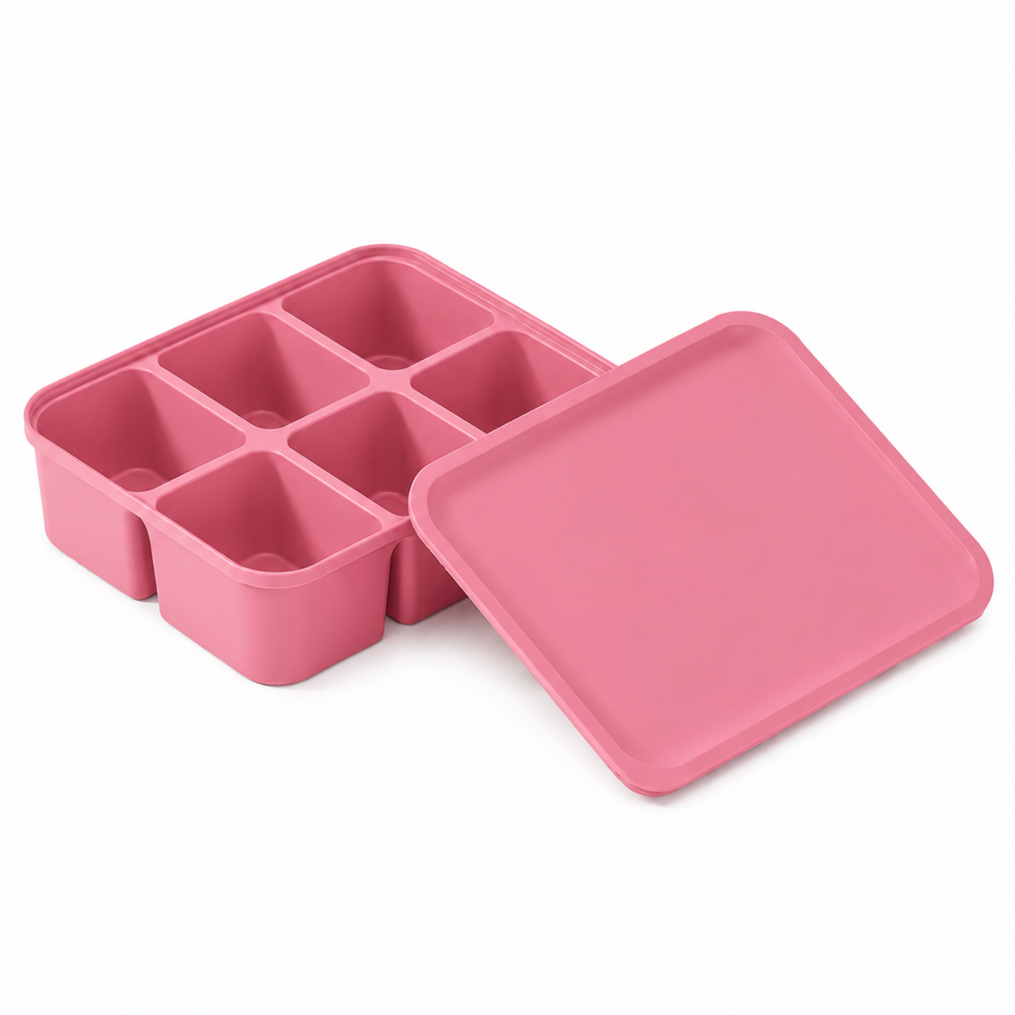 6-Compartment Silicone Freezer Tray For Baby Food With Lid