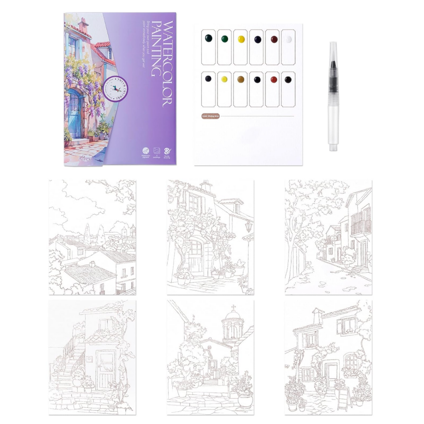 6-Piece Watercolour Painting Set