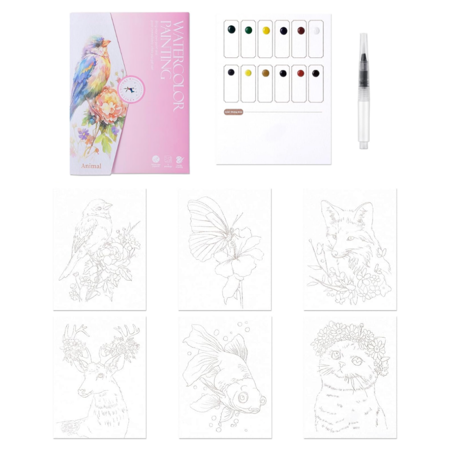 6-Piece Watercolour Painting Set