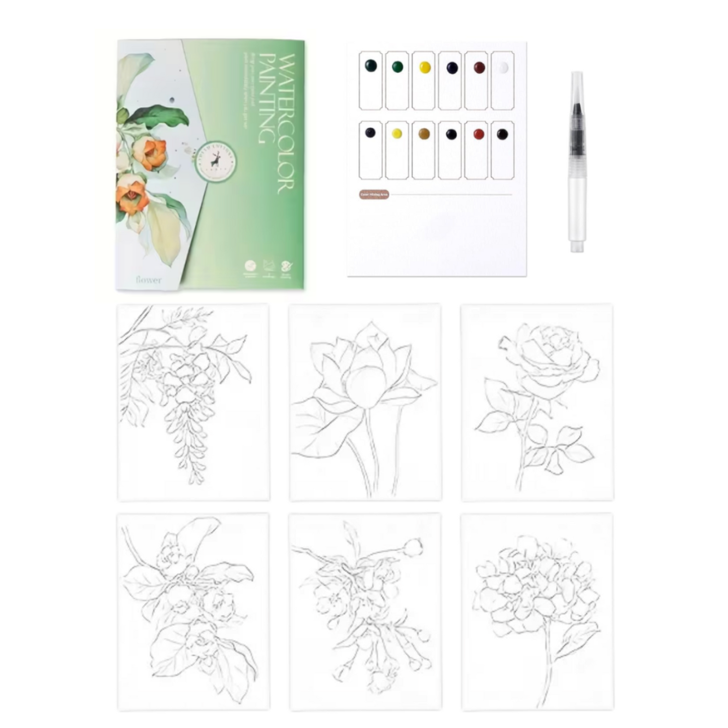 6-Piece Watercolour Painting Set