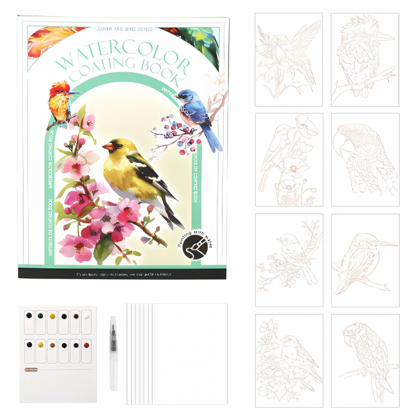 16-Piece Watercolour Painting Set