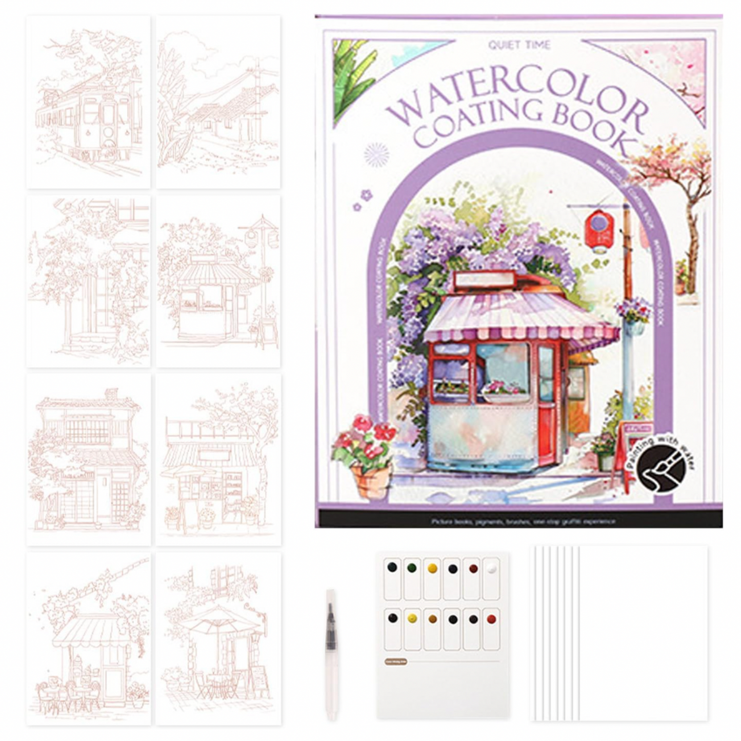 16-Piece Watercolour Painting Set