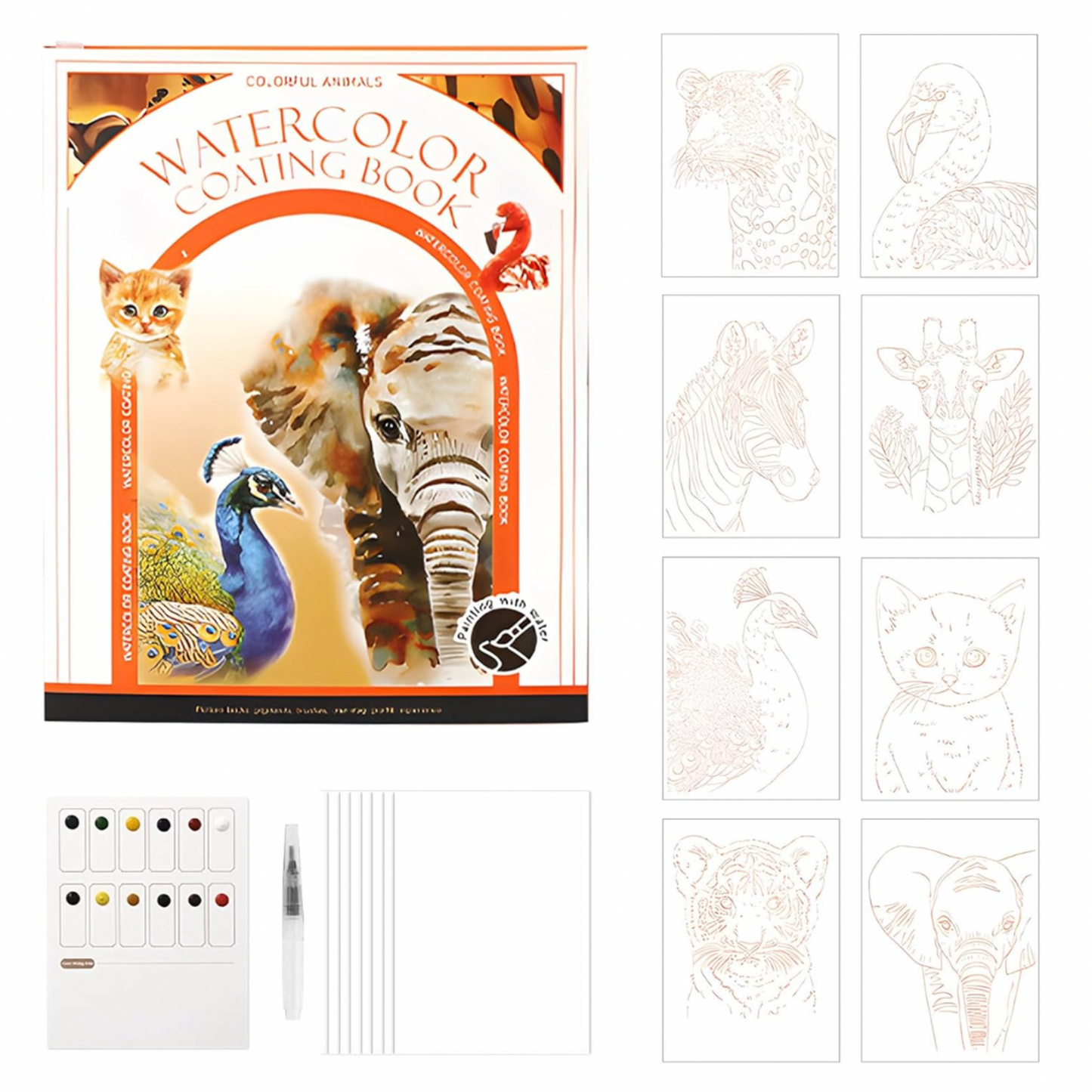 16-Piece Watercolour Painting Set