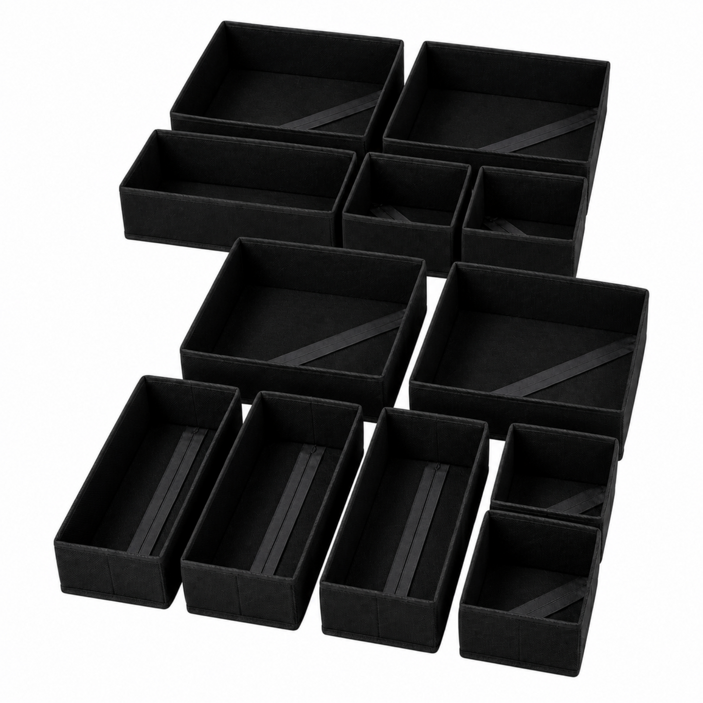 12 Piece Foldable Fabric Drawer Organiser Set