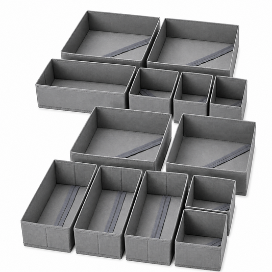 12 Piece Foldable Fabric Drawer Organiser Set