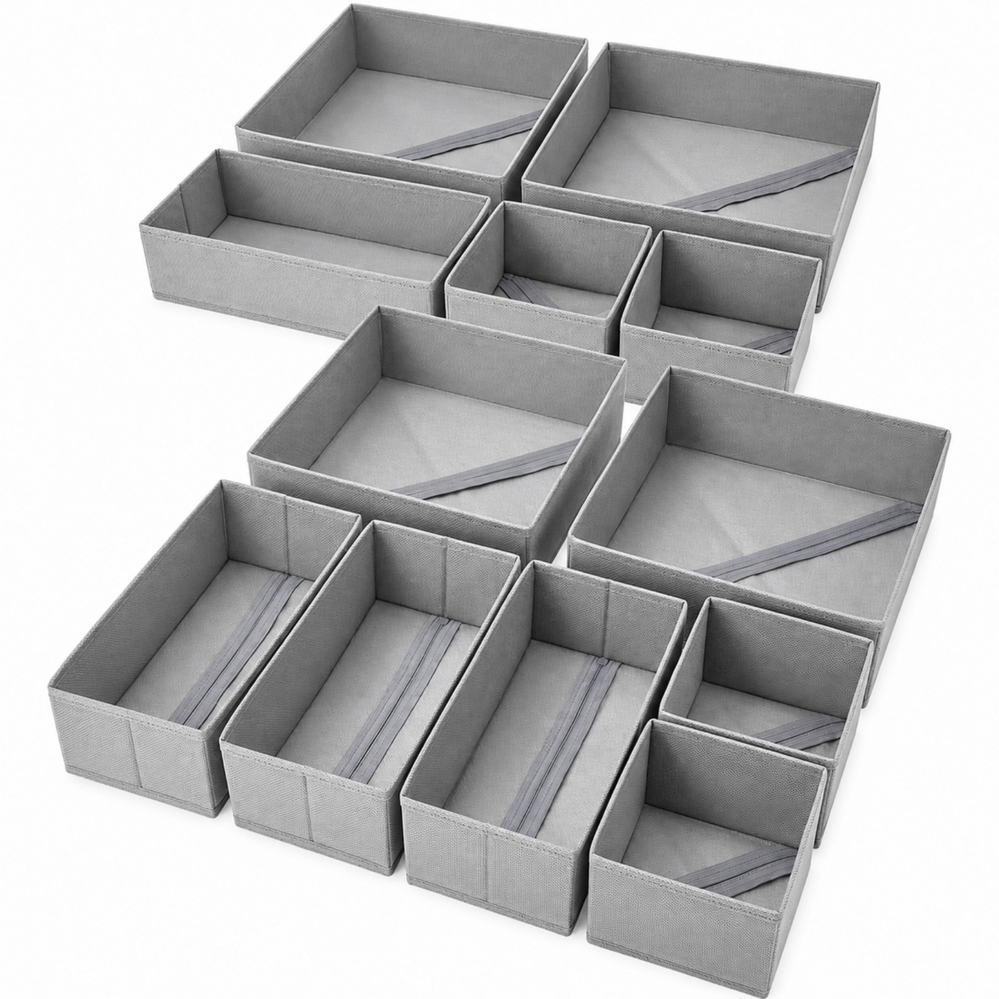 12 Piece Foldable Fabric Drawer Organiser Set