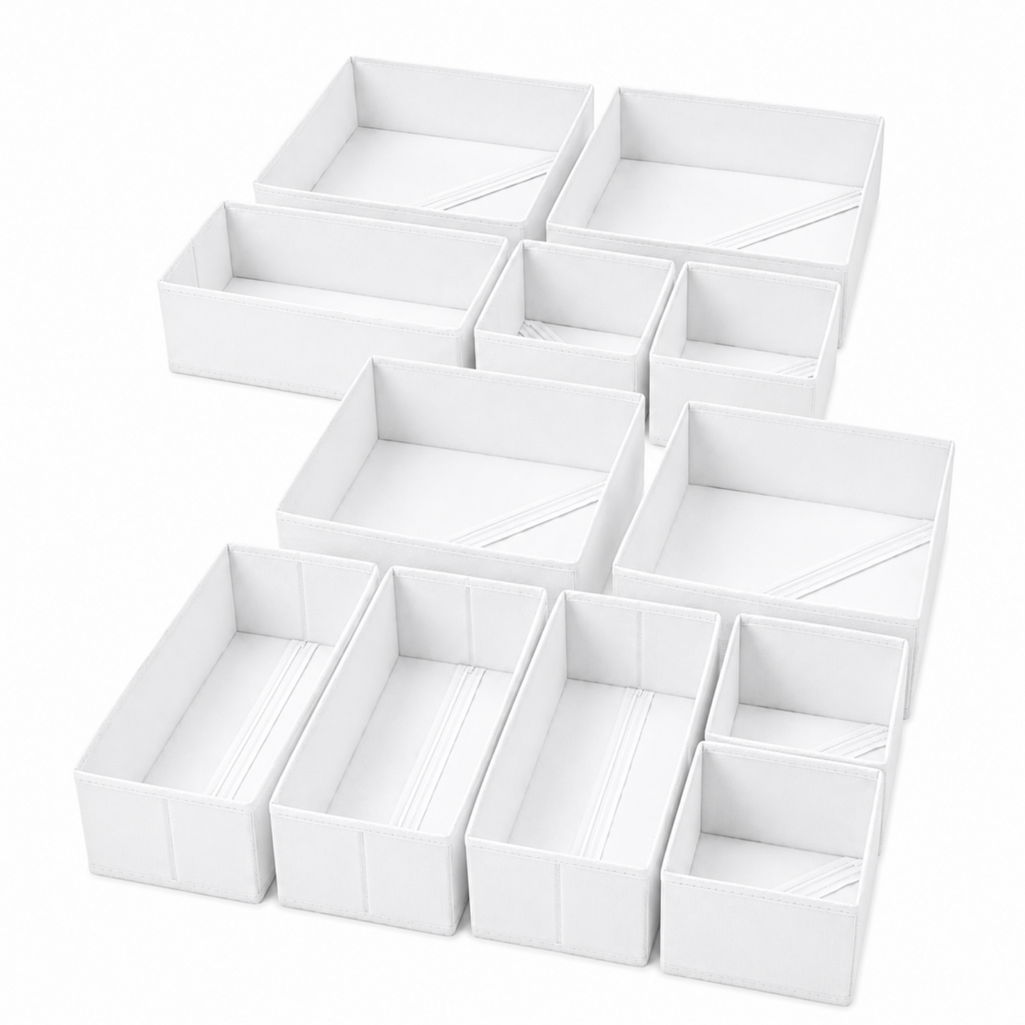 12 Piece Foldable Fabric Drawer Organiser Set