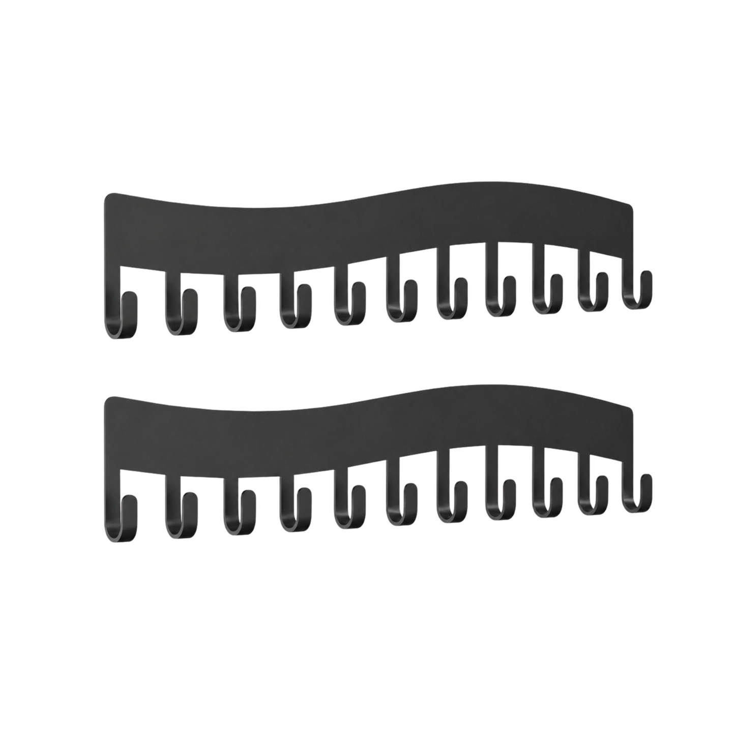 11-Hook Self-Adhesive Metal Jewellery Hook - 2 Pack