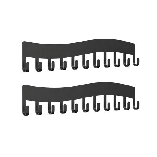 11-Hook Self-Adhesive Metal Jewellery Hook - 2 Pack