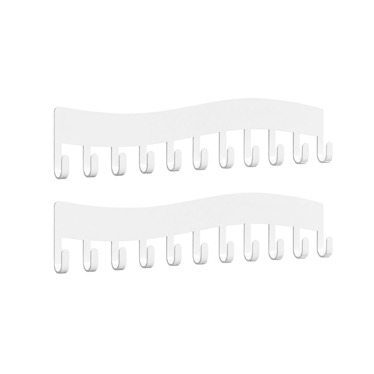 11-Hook Self-Adhesive Metal Jewellery Hook - 2 Pack